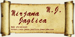 Mirjana Jaglica vizit kartica